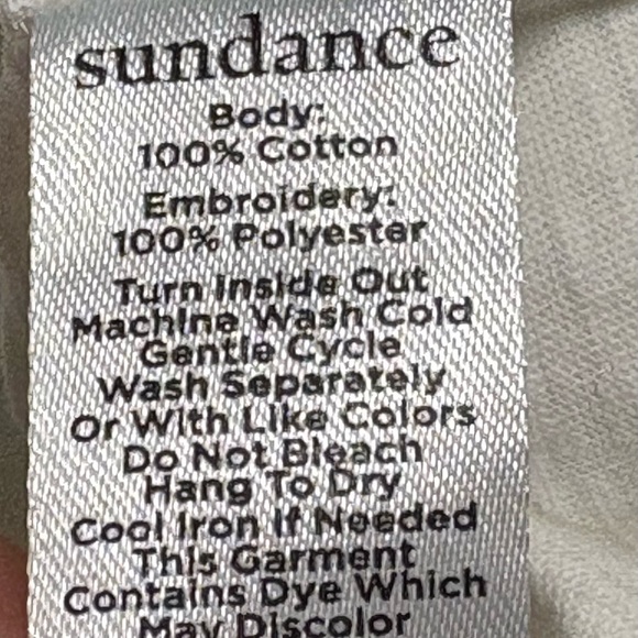 Sundance New NWT Sz XS Floral Embroidered White Top Blouse Boho Folk - Picture 5 of 6